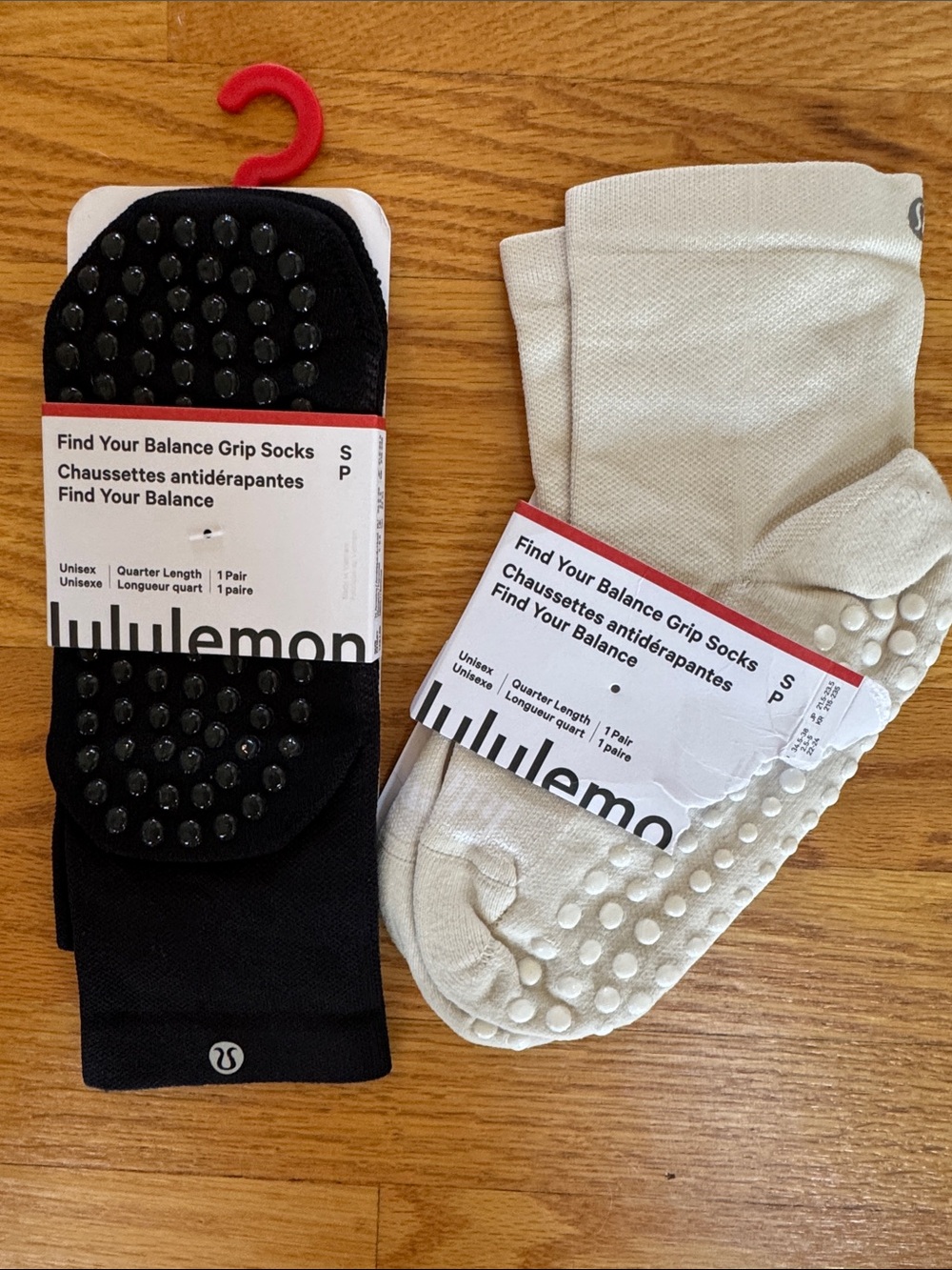 lululemon athletica Find Your Balance Grip Socks — Black & Cream